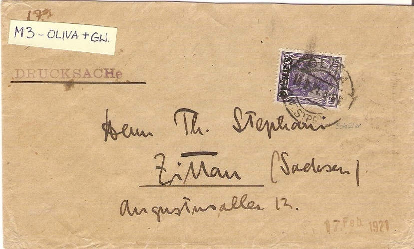 Danzig M3 - stempel OLIVA a - gwarancja
