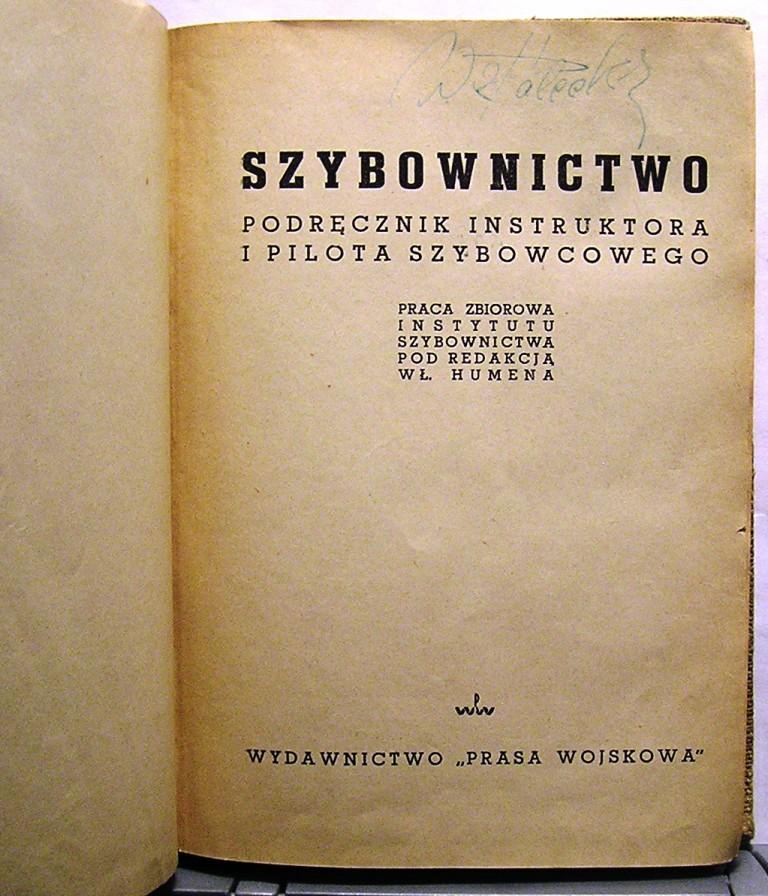 Szybownictwo, redakcja Wł. Humen [1948]