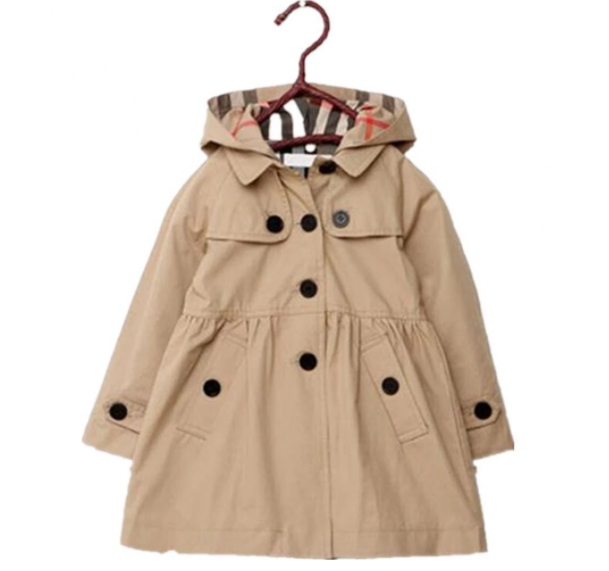 PIĘKNY BEŻOWY TRENCZ PŁASZCZ KURTKA Z KAPTUREM