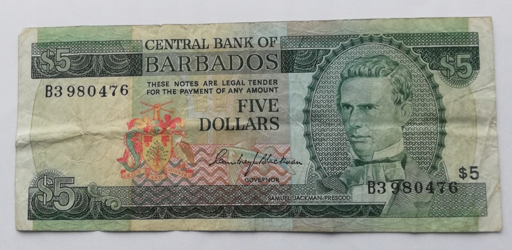 Barbados 5 dolar