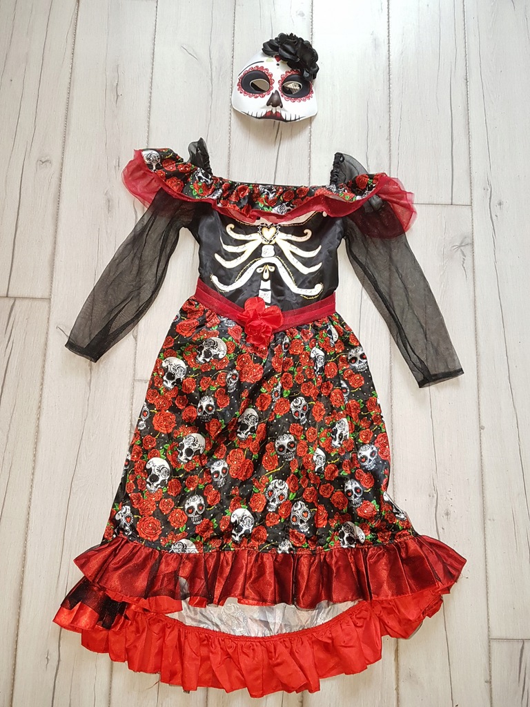 KOSTIUM La Catrina PANI ŚMIERĆ 11-12 l Halloween