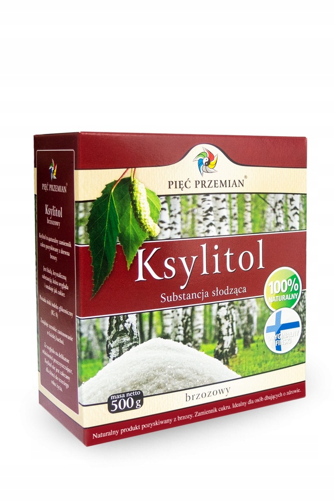 KSYLITOL 500 g (PUDEŁKO PAPIEROWE) - PIĘĆ PRZEMIAN