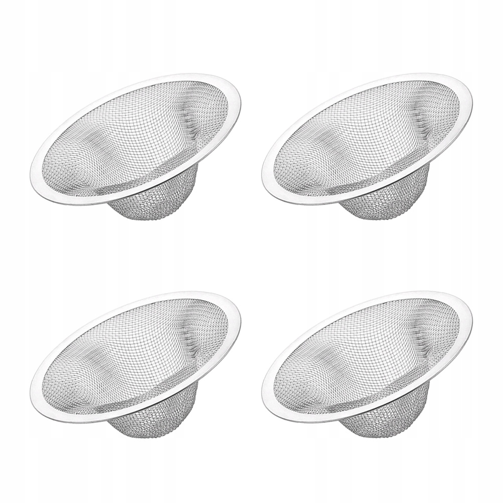 4PCS Mesh Sink Drain Filtr ze stali nierdzewnej