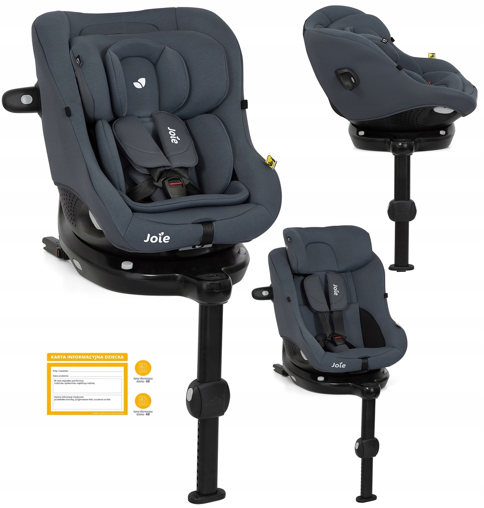 FOTELIK SAMOCHODOWY JOIE I-PIVOT I-SIZE 360 od 40 - 105 cm kol. DARK SLATE