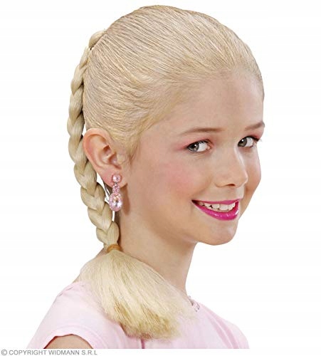 Childrens Hair Extension Plait Child Blonde Wig f