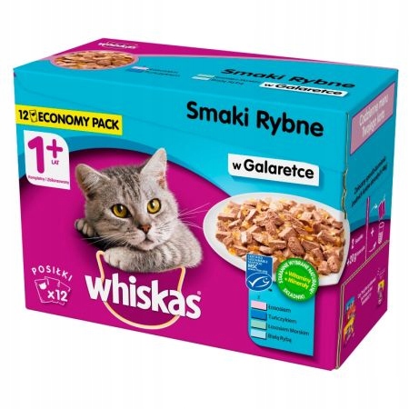 Whiskas smaki rybne w galaretce 12x100g