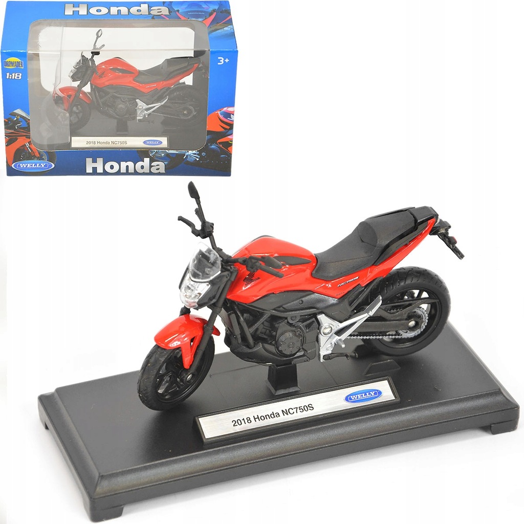 MODEL WELLY 1:18 MOTOCYKL HONDA NC750S 2018