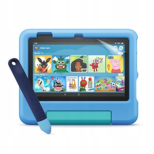 Fire 7 Kids tablet (16 GB, Blue) + child-friendly