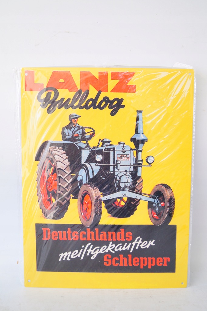 Plakat szyld metalowy 33/25 cm LANZ Bulldog