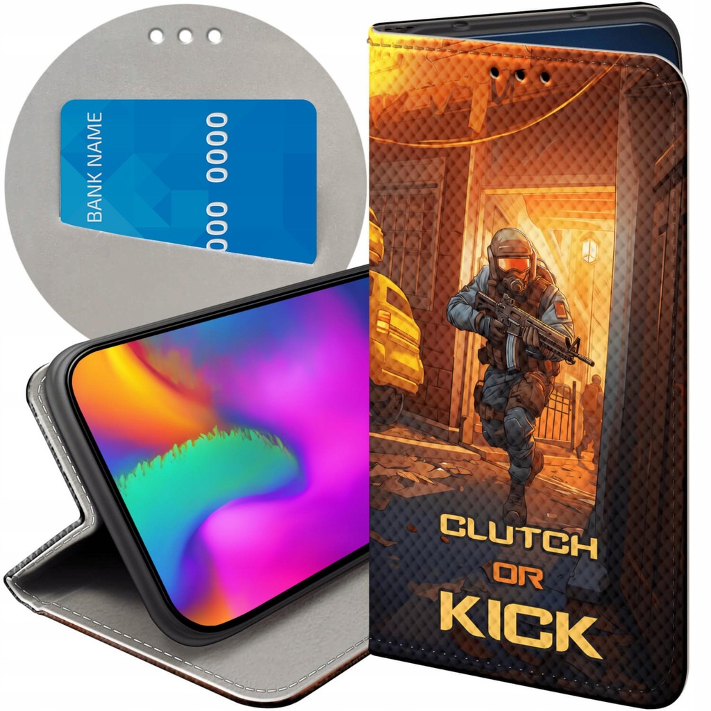 ETUI Z KLAPKĄ DO XIAOMI REDMI 10 5G WZORY CS GO COUNTER-STRIKE FUTERAŁ CASE