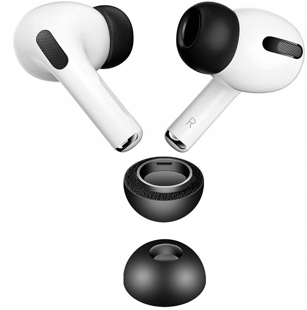 2x Pianki Memory Foam nakładki AirPods Pro rozm. L