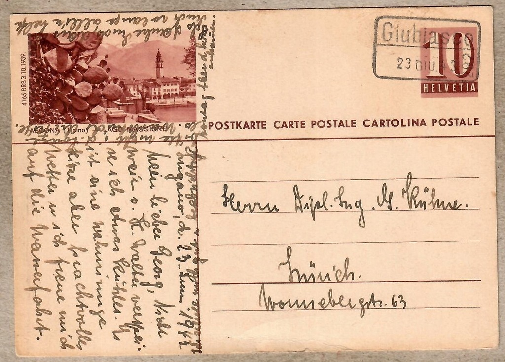 Szwajcaria, 1943 r. kaktusy