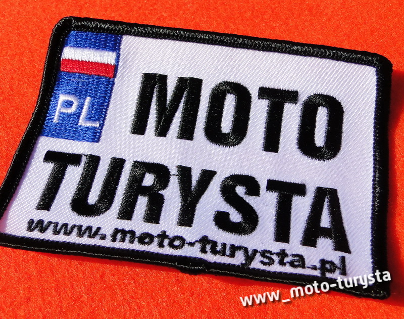 MOTO TURYSTA  - haftowana naszywka