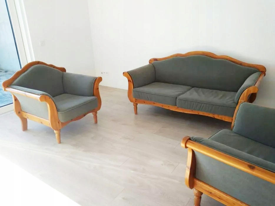 Sofa+2 fotele-komplet wypoczynkowy odrestaurowany