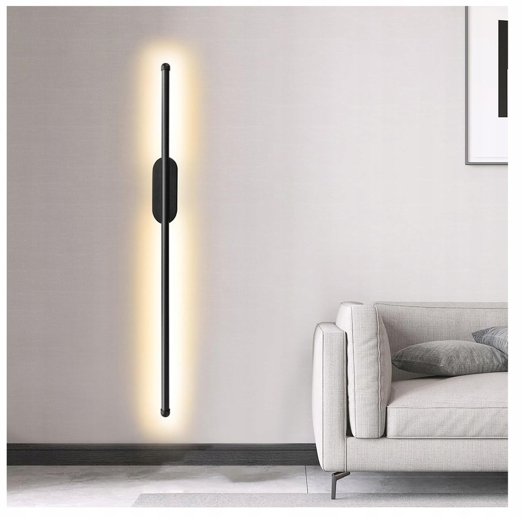 KYOTECH Kinkiet LED do wnętrz 13W 60 CM Czarny Nowoczesny 3000K 4000K 6000K