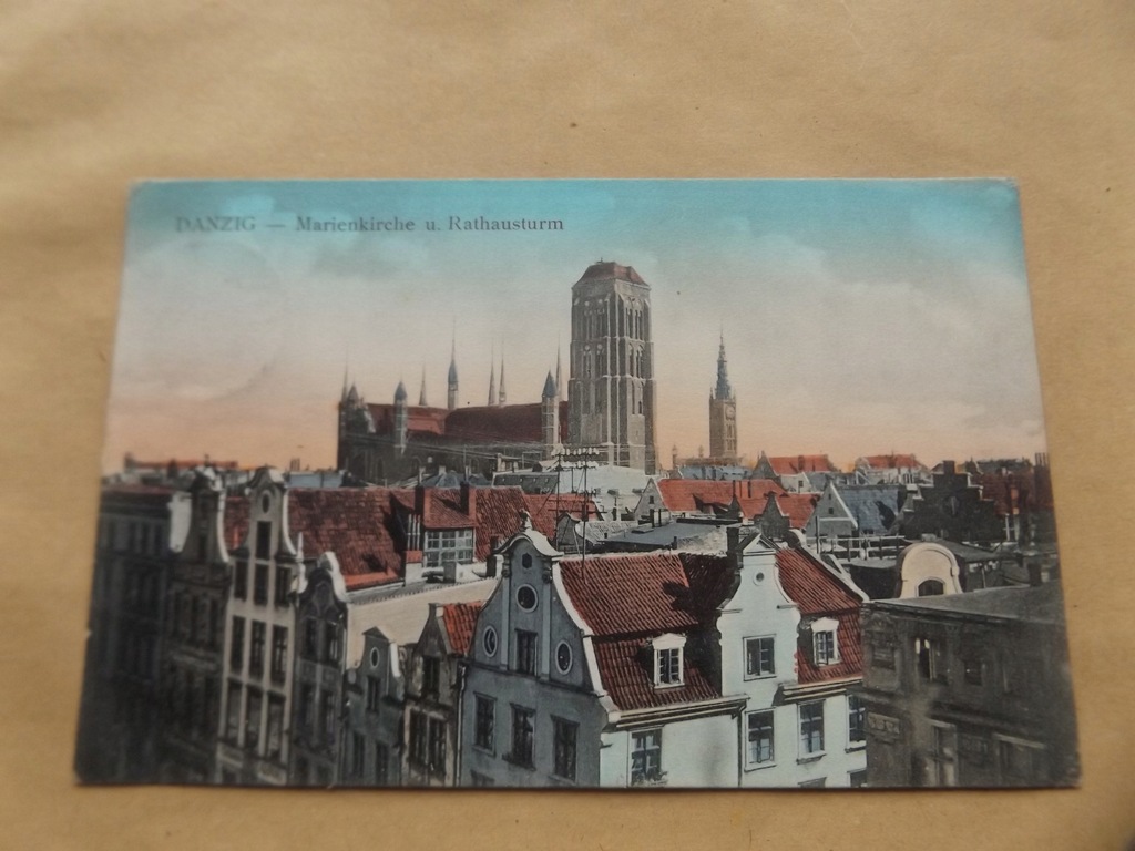 Gdańsk 1910* Bazylika Mariacka i wieża Ratuszowa *