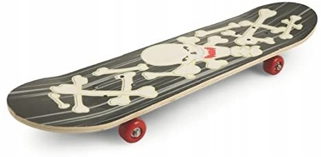 DESKOROLKA DUŻA DREWNIANA SKATEBOARD 79 cm Skull