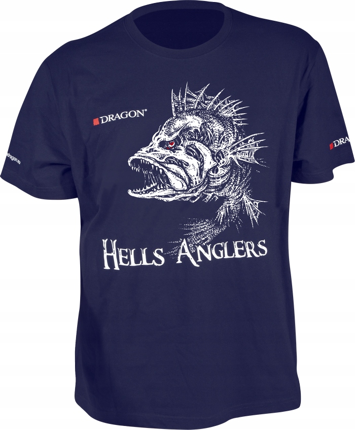 Koszulka T-shirt HELLS ANGLERS OKOŃ granatowy M