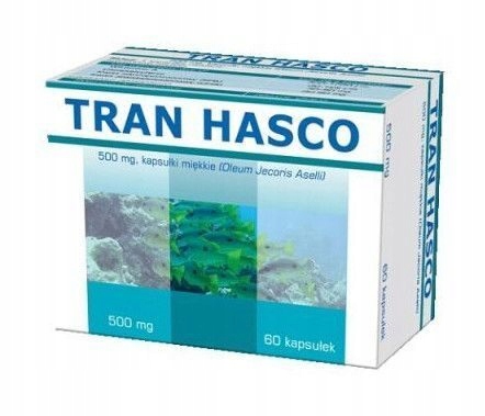 Tran Hasco, kapsułki miękkie 500 mg, 60 szt.