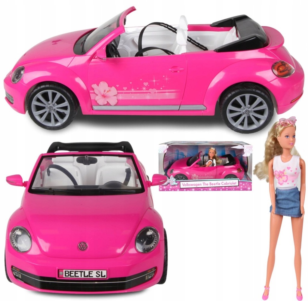 Lalka Steffi w kabriolecie vw beetle autko 29 cm