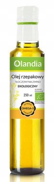 OLEJ RZEPAKOWY TŁOCZONY NA ZIMNO BIO 250 ml