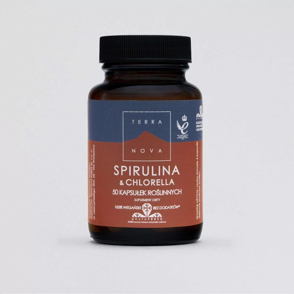 Terranova SPIRULINA & CHLORELLA 50 kapsułek