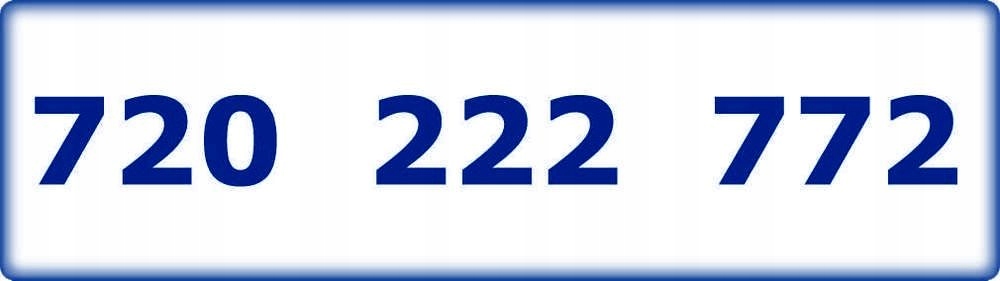 720 - 222 - 77x - Złoty Numer + Lycamobile GRATIS