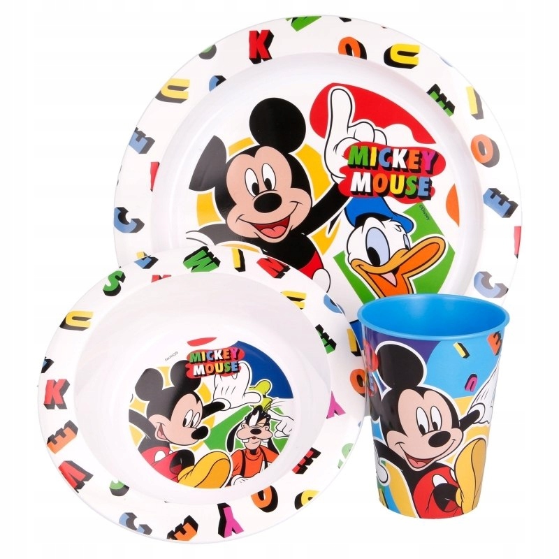 Mickey Mouse - Zestaw naczyń do mikrofali (talerzy