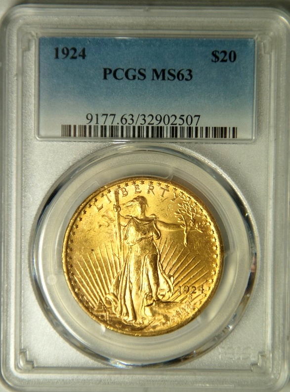 Купить 20 долларов 1924 года США - золото, PCGS MS63: отзывы, фото, характеристики в интерне-магазине Aredi.ru