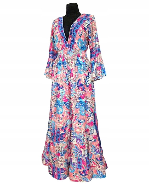 MAXI SUKIENKA jedwab Indyjska BOHO kimono (122) INDIA ONE SIZE