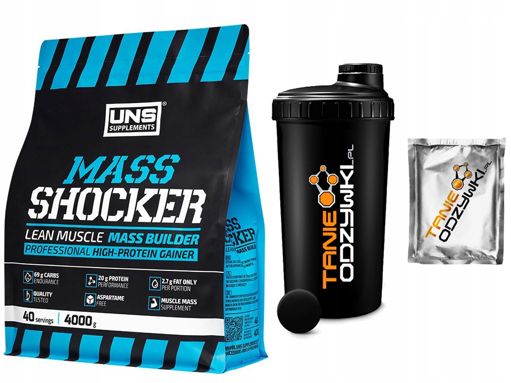 UNS Mass Shocker 4000g GAINER COOKIES + GRATISY