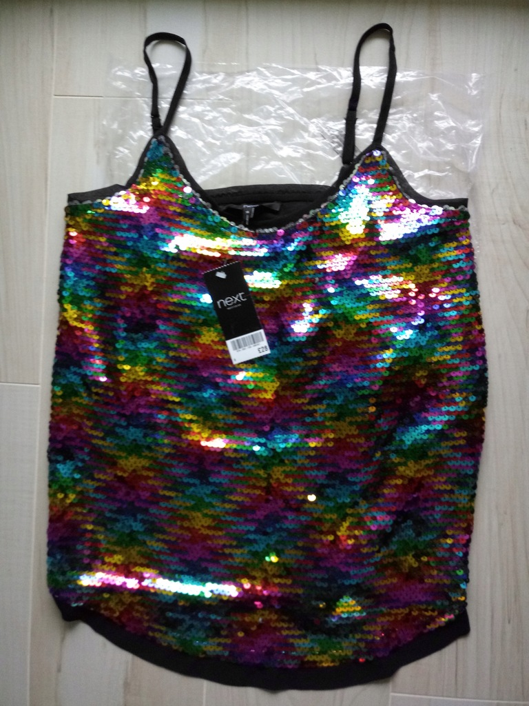 Cekinowy TOP NEXT Sylwester NOWY Bstok S/M !!