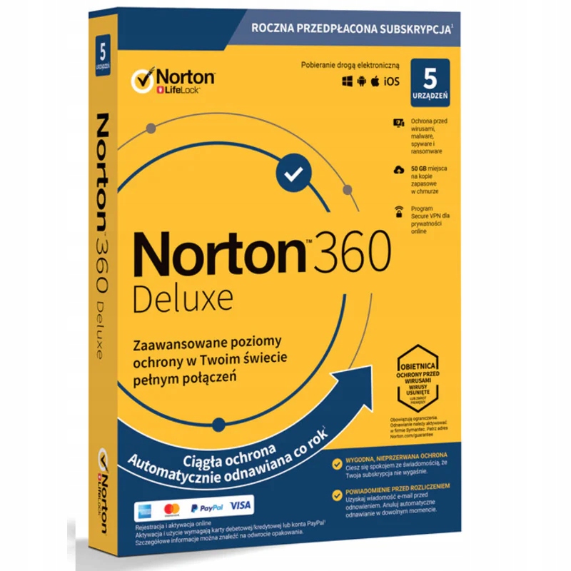 NORTONLIFELOCK 360 deluxe 50GB PL 1 user 5 device