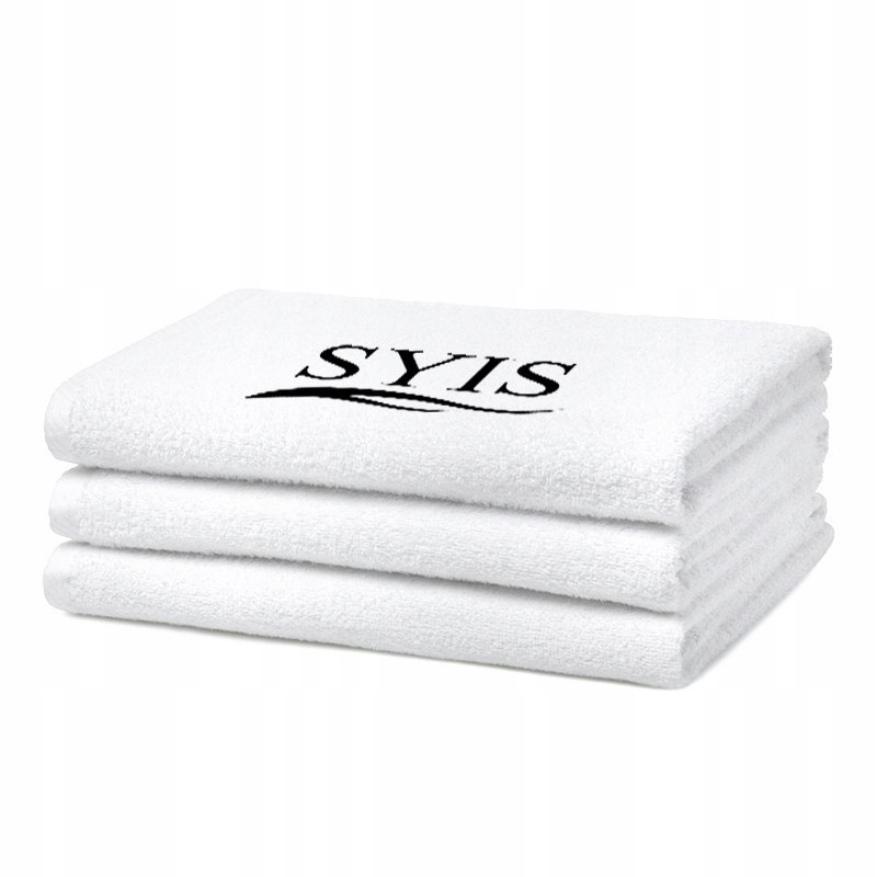 Nowość SYIS Ręcznik frotte z logo 50x90 - biały Ac