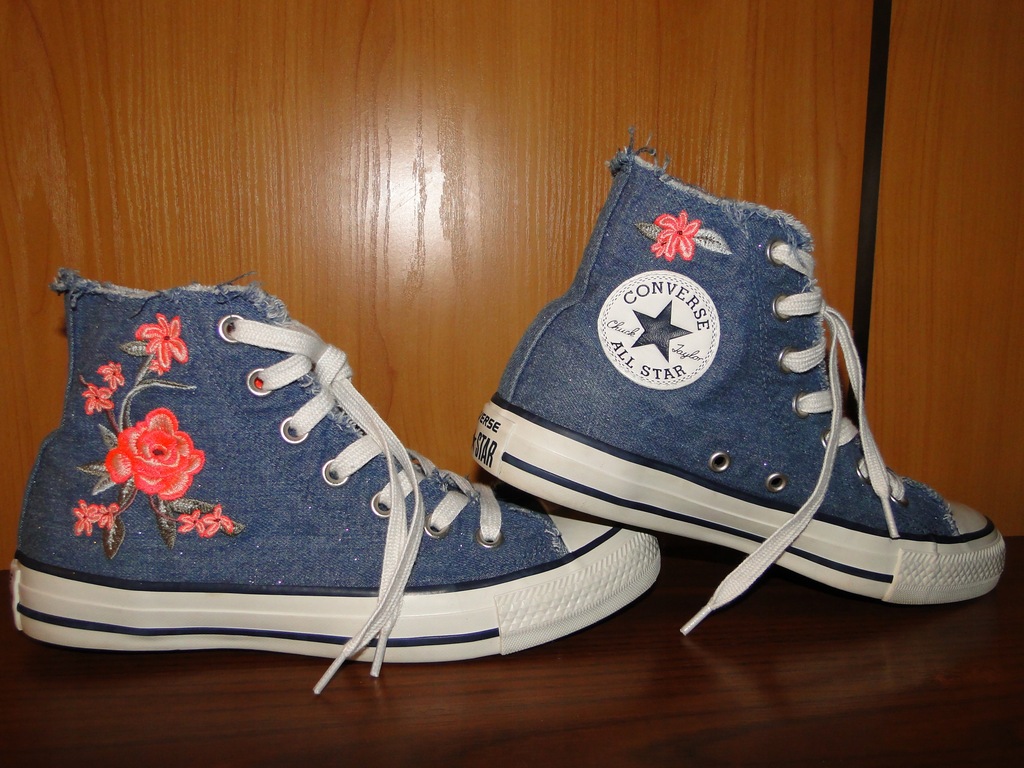 #Trampki Converse Buty 36 wkł. 23 jeansowe haft