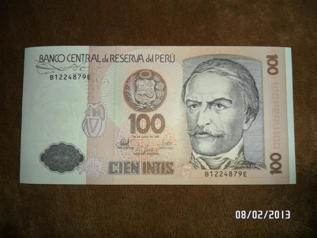 PERU - ładny duży banknot w bankowym stanie UNC