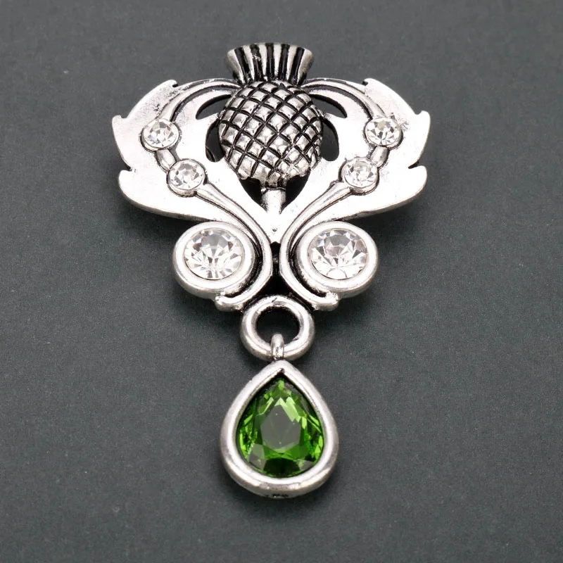Outlander Jewelry Brooch Scotland Thistle Sword Brooch Pins With Fashion