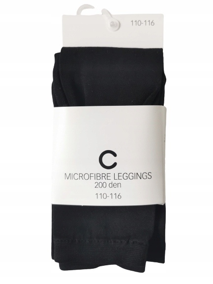 MICROFIBRA legginsy czarne getry CUBUS 116
