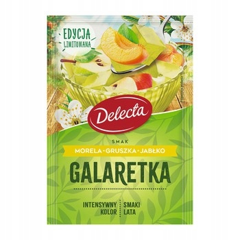 Galaretka 50g smak morela, gruszka i jabłko Delecta