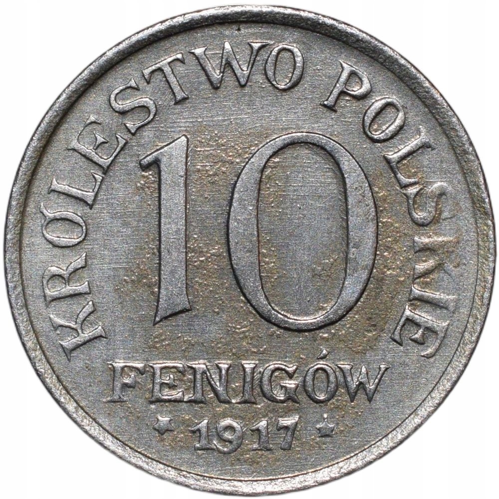 10 fenigów 1917 Królestwo Polskie Ładna