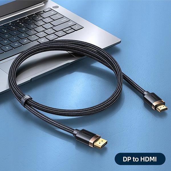 USAMS Kabel DP - HDMI U74 2.0m czarny/black 4K HD