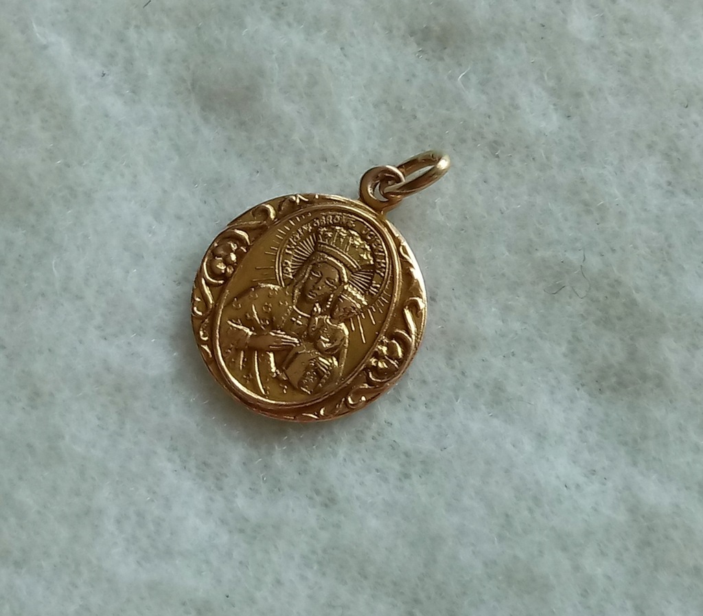 Złoty medalik Matka Boska Częstochowska 585 - 3,6g