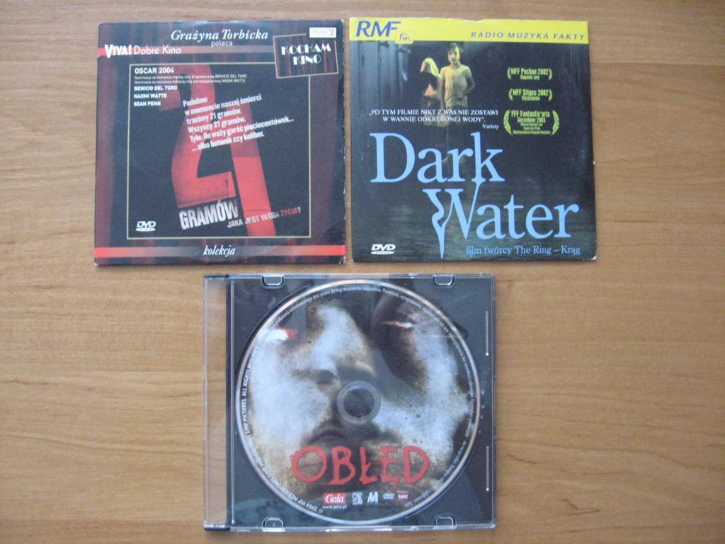 3 PŁYTY DVD - 21GRAMÓW / DARK WATER / OBŁĘD
