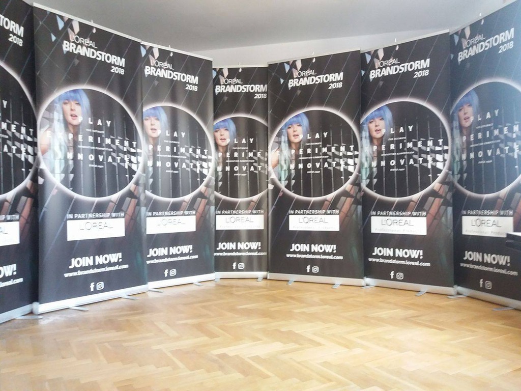 Rollup WYDRUK 100x200cm 85x200cm BL 440g WYS w 24h