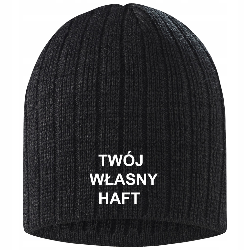 Czapka ZIMOWA z Własnym napisem / HAFT wyszywana