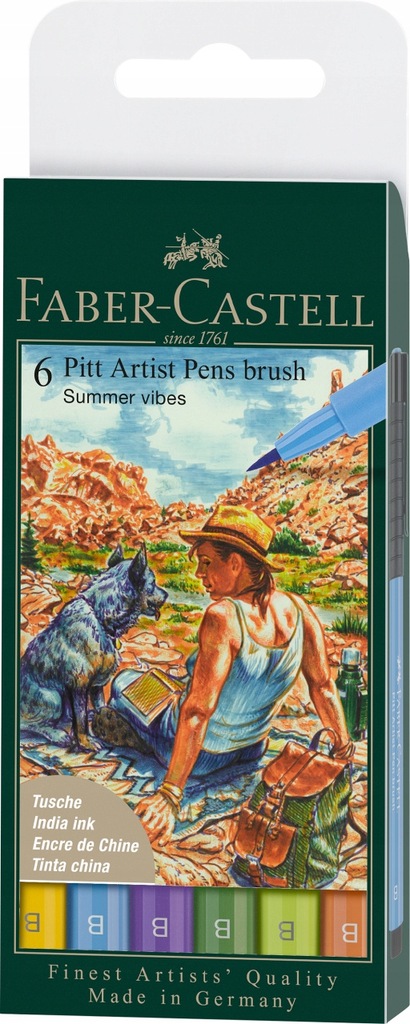 Pisaki artystyczne FABER CASTELL PITT ARTIST 6szt