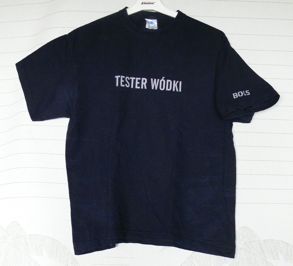 KOSZULKA T-SHIRT CZARNA M/L TESTER WÓDKI BAWEŁNA