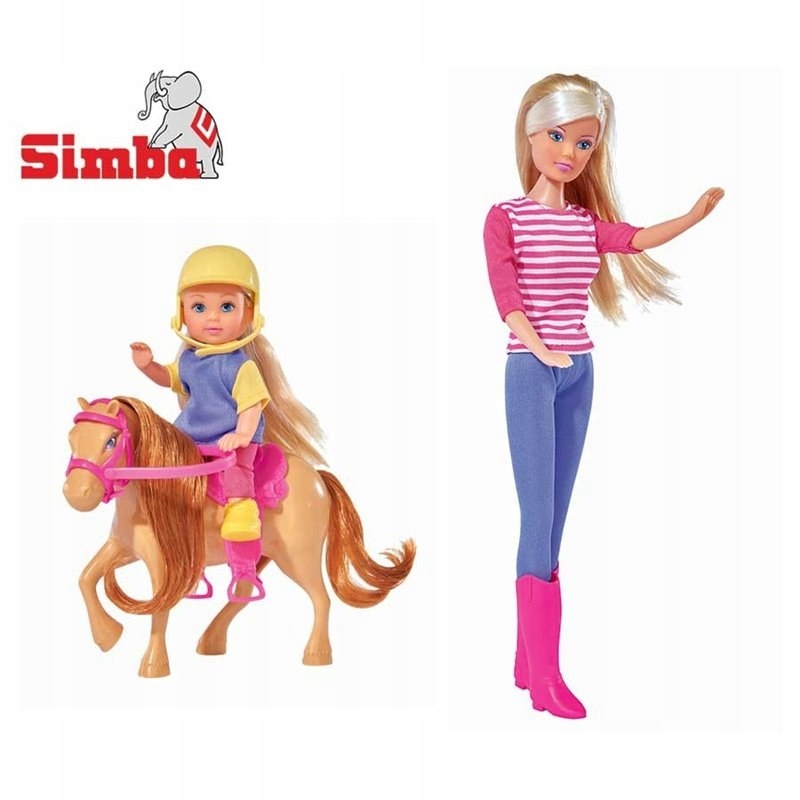 SIMBA Lalka Steffi i Evi z konikiem Simba