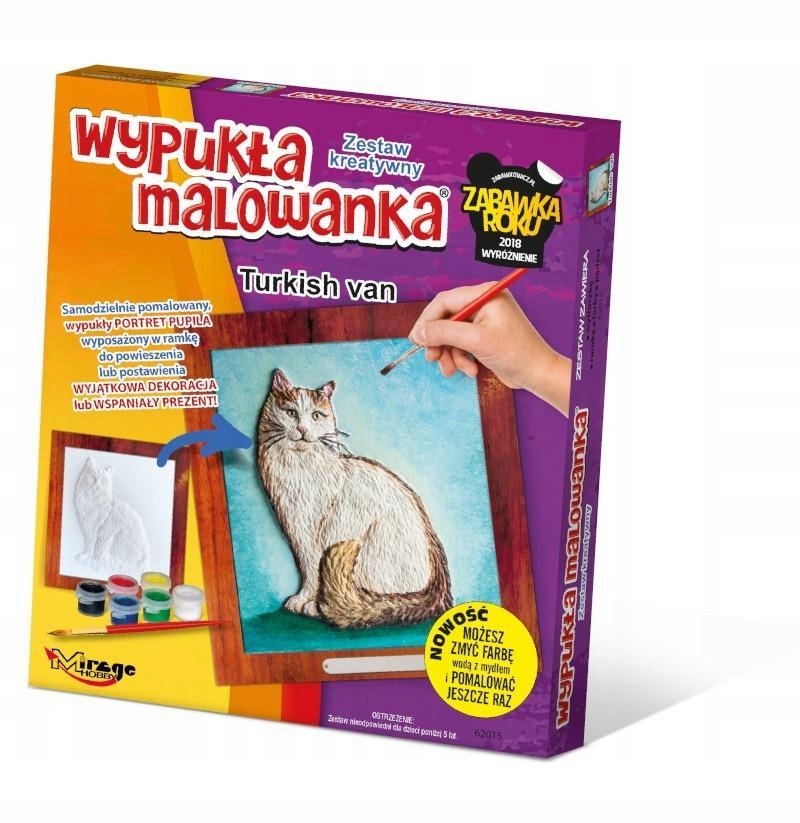 WYPUKŁA MALOWANKA KOTY - TURECKI VAN, MIRAGE HOBBY