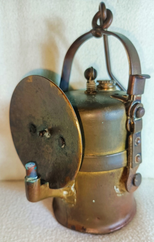 Stara gornicza lampa karbidowa kopalniana karbidka